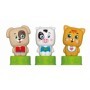 Set de joaca educational Soft Clemmy cu animalute 6 cuburi moi si carticica